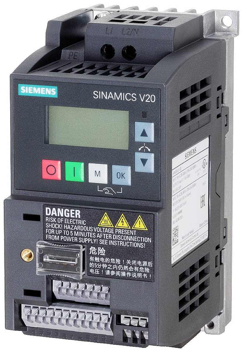1b99328c-e9de-40c7-95d5-ce5a57718bb7 اینورتر تکفاز زیمنس Siemens V20 کد6SL3210-5BB11-2AV1 - تصویر 1