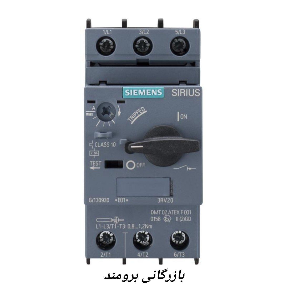 Siemens Thermal-Magnetic Circuit Breaker, Model 3RV2011-0AA10 کلید حرارتی زیمنس مدل 3RV2011-0AA10