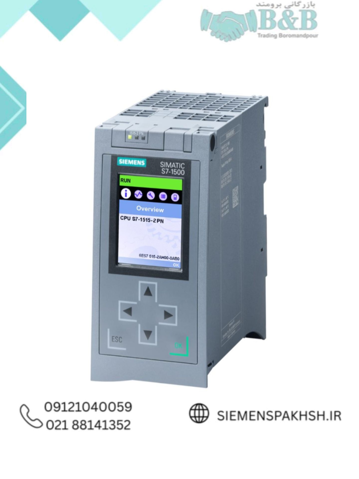 Siemens CPU Model 6ES7515-2AN03-0AB0 سی پی یو زیمنس مدل 6ES7515-2AN03-0AB0