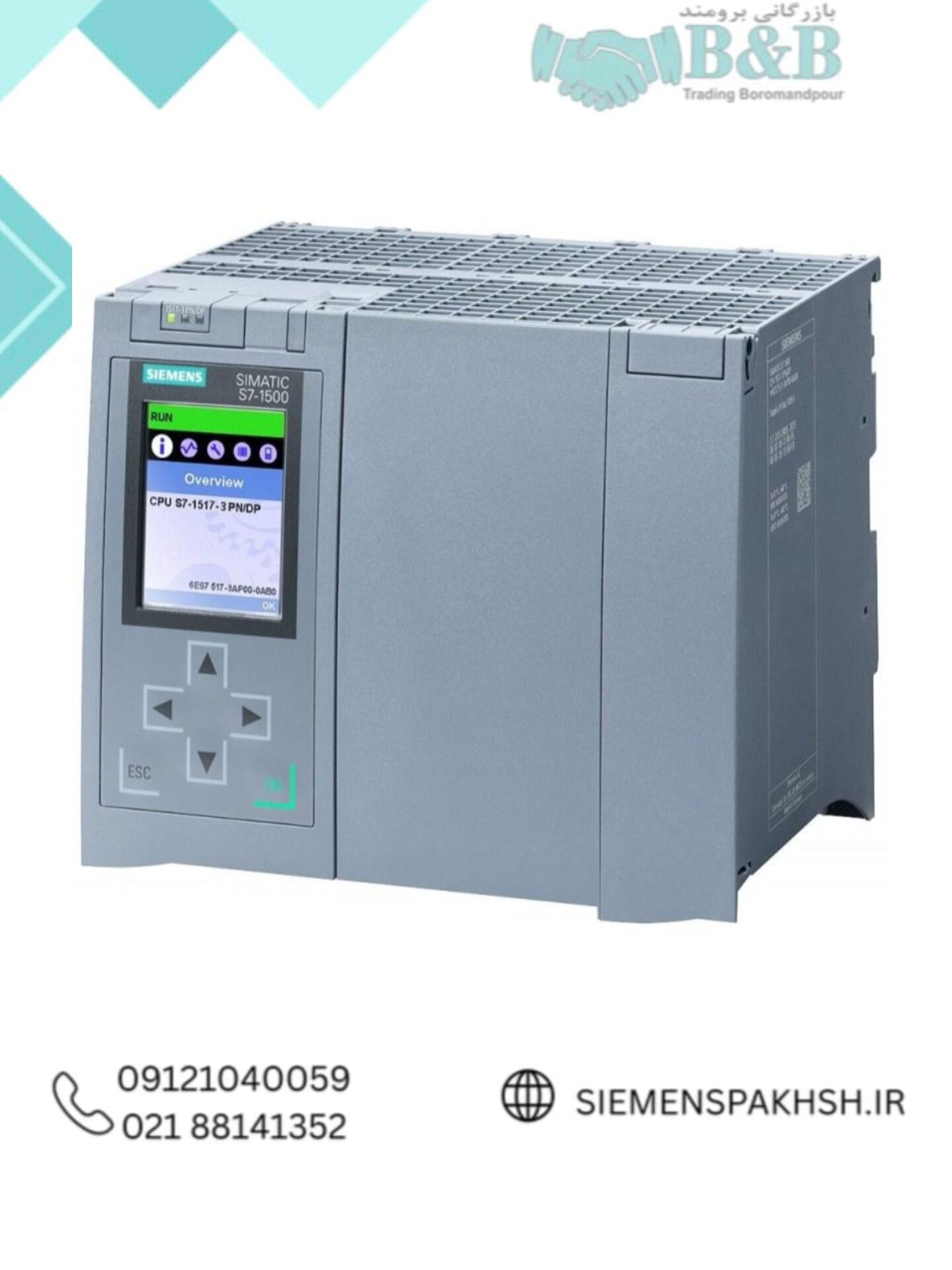 Siemens CPU Model 6ES7517-3AP00-0AB0 سی پی یو زیمنس مدل 6ES7517-3AP00-0AB0