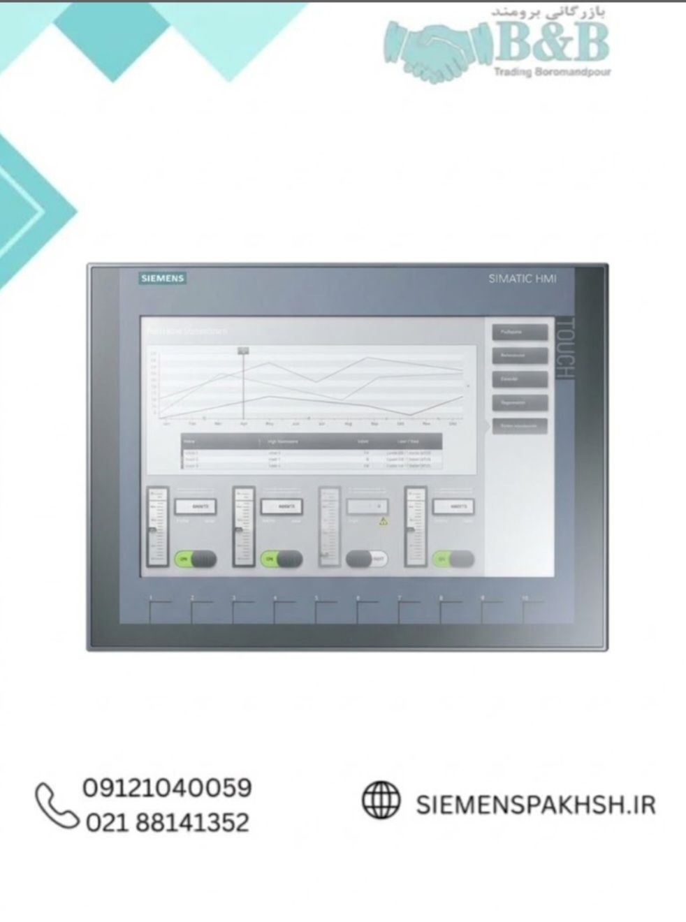 Siemens HMI, Part No. 6AV2123-2MB03-0AX0 اچ ام آی زیمنس کد 6AV2123-2MB03-0AX0